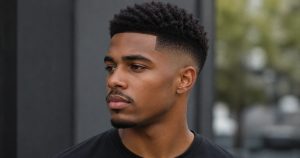 Afro Fade with Line-Up